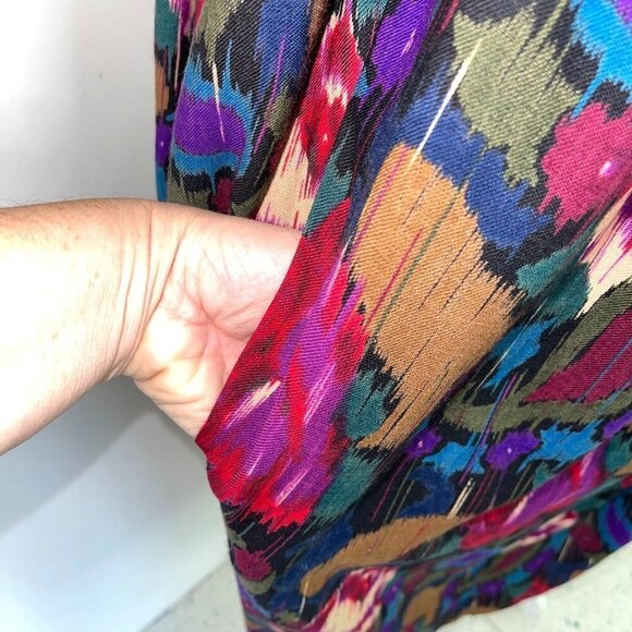 Emanuel Ungaro Solo Donna Dress Womens Size 8 Vintage Wool Velvet Rayon Black - Picture 11 of 14